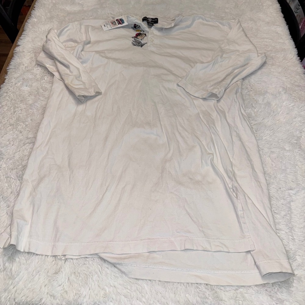 Warner Bros Looney Tunes Nightshirt Womens S/M White Excellent 1995 Vintage Top
